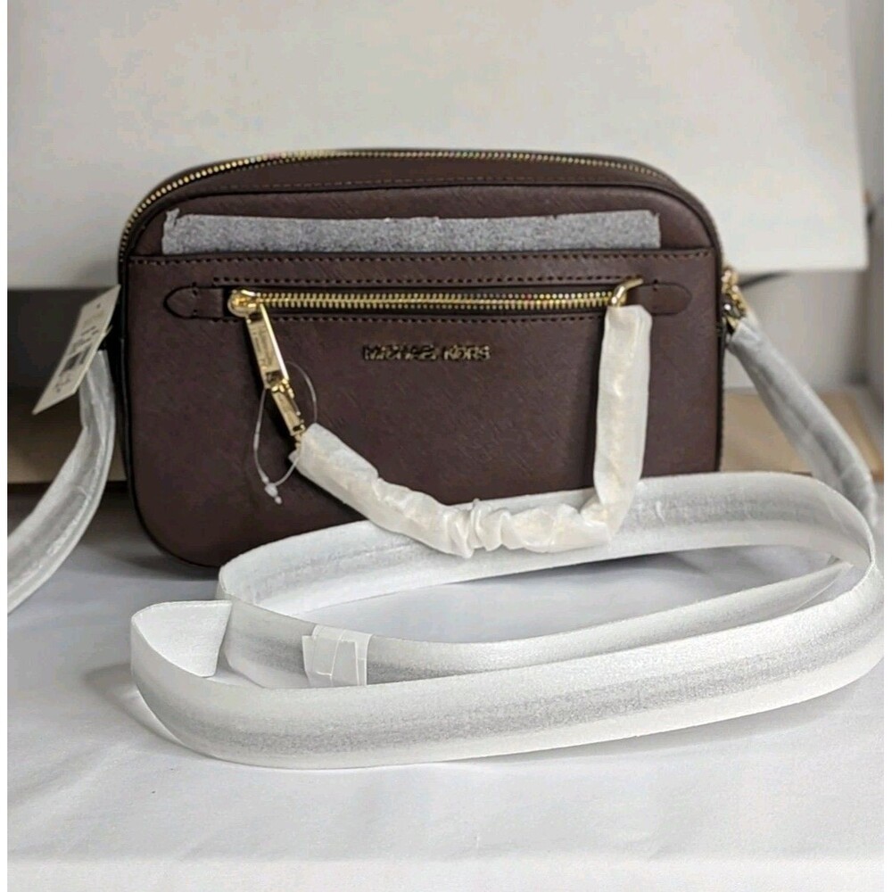MICHAEL KORS Jet Set Leather Crossbody Bag - Mocha - Picture 7 of 7